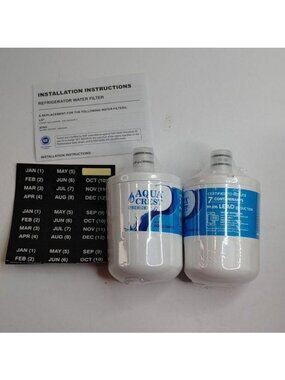 NIB 2-Pack Aqua Crest Refrigerator Water Filter Replacement AQF-LT500P